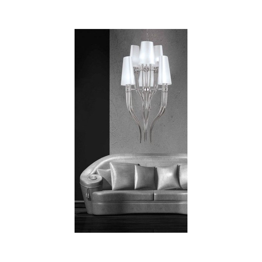 Azzardo AZ0173 - Lustr na řetězu DIABLO 12xE14/11W/230V bílá