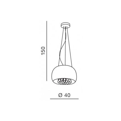 Azzardo AZ0699 - Stropní svítidlo BURN 5xG9/40W/230V