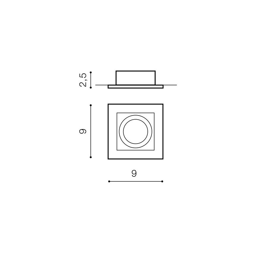 Azzardo AZ0797 - Podhledové svítidlo PACO 1xGU10/50W/230V