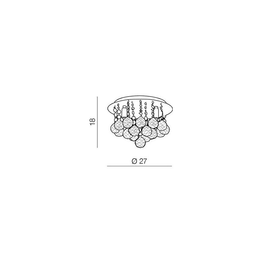 Azzardo AZ1285 - Křišťálové stropní svítidlo BOLLA 3xG9/40W/230V