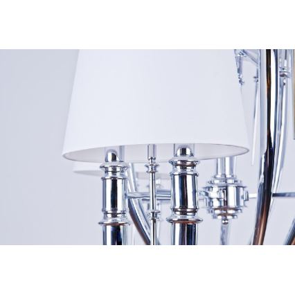 Azzardo AZ1389 - Lustr na řetězu DIABLO 12xE14/11W/230V bílá