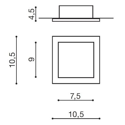 Azzardo AZ2801 - Podhledové svítidlo MINORKA 1xGU10/50W/230V