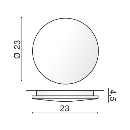 Azzardo AZ2853 - LED Venkovní stropní svítidlo ANCONA 1xLED/24W/230V IP54