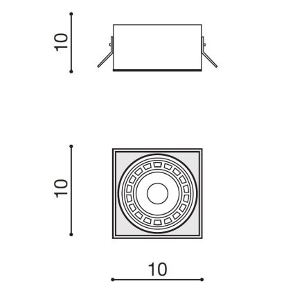 Azzardo AZ2872 - Podhledové svítidlo NOVA 1xGU10-ES111/50W/230V