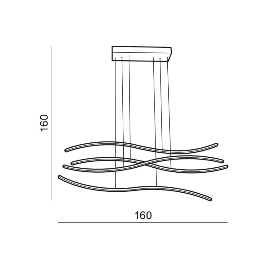 Azzardo AZ2913 - LED Stmívatelný lustr na lanku WAVES LED/70W/230V