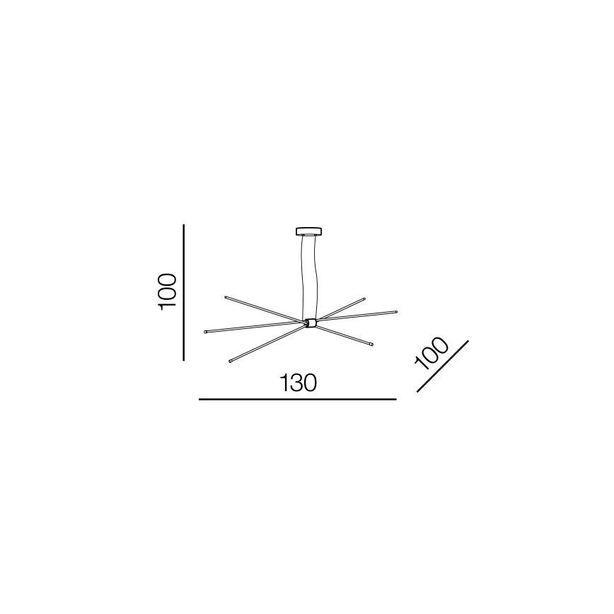 Azzardo AZ3135 - LED Lustr na lanku JAX LED/33W/230V