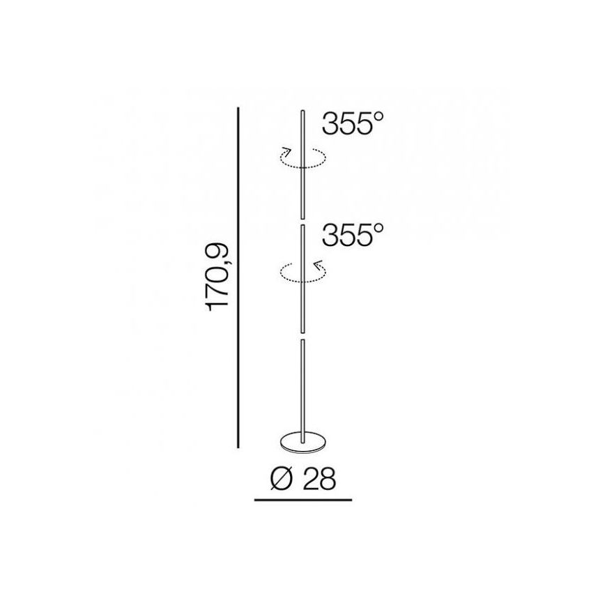 Azzardo AZ3205 - LED Stojací lampa TETA LED/33W/230V