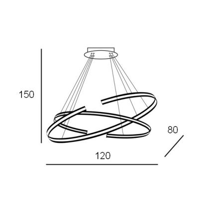 Azzardo AZ3356 - LED Stmívatelný lustr na lanku ALESSIA LED/100W/230V