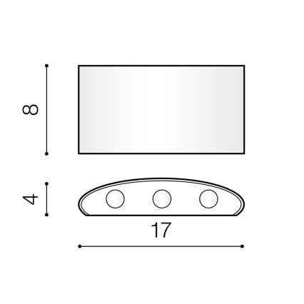 Azzardo AZ3484 - LED Venkovní nástěnné svítidlo GINNA 6xLED/1W/230V IP54