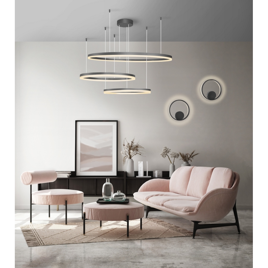 Azzardo AZ4707 - LED Lustr na lanku HALO LED/130W/230V černá
