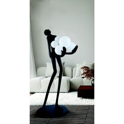 Azzardo AZ4985 - Stojací lampa ATLAS 6xE14/50W/230V 180 cm pryskyřice