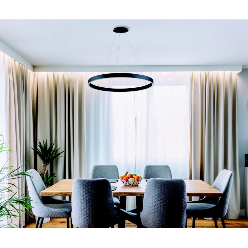 Azzardo AZ5050 - LED Stmívatelný lustr na lanku MARCO LED/80W/230V černá + dálkové ovládání