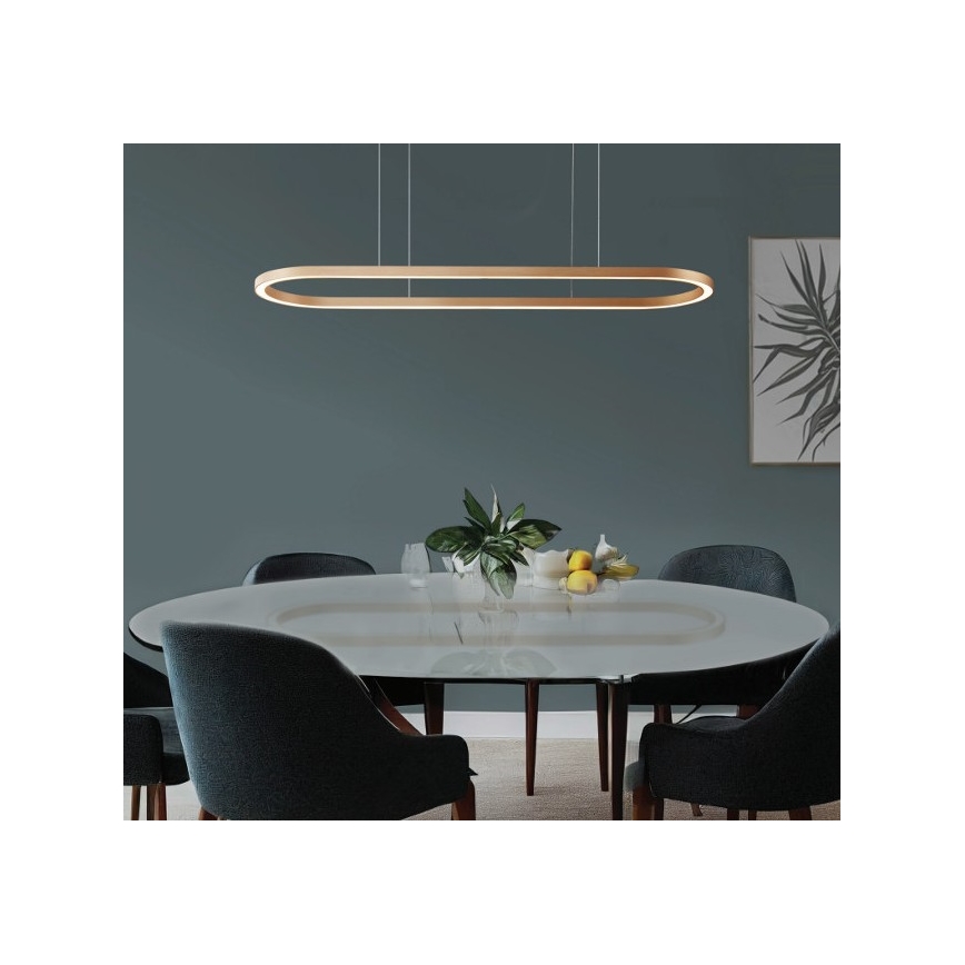 Azzardo AZ5056 - LED Stmívatelný lustr na lanku ELENA LED/50W/230V 120 cm zlatá