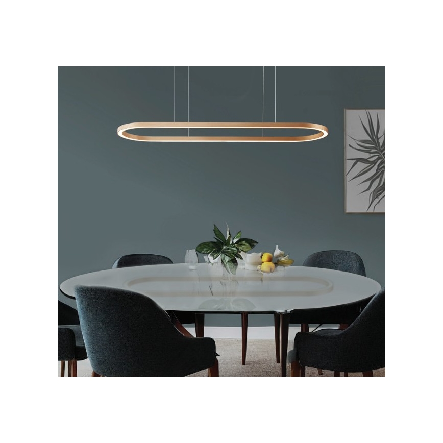 Azzardo AZ5058 - LED Stmívatelný lustr na lanku ELENA LED/60W/230V 150 cm zlatá