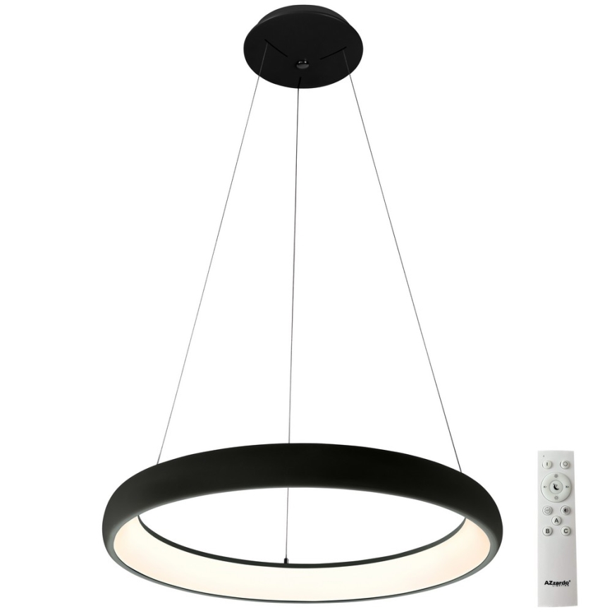 Azzardo AZ5063 - LED Stmívatelný lustr na lanku ANTONIO LED/50W/230V černá + dálkové ovládání