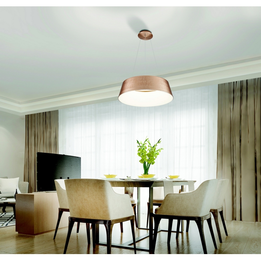 Azzardo AZ5095 - LED Stmívatelný lustr na lanku EMMA LED/60W/230V zlatá + dálkové ovládání