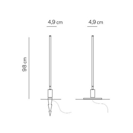 Azzardo AZ5338 - LED Venkovní lampa FREDO LED/12W/230V IP54 98 cm