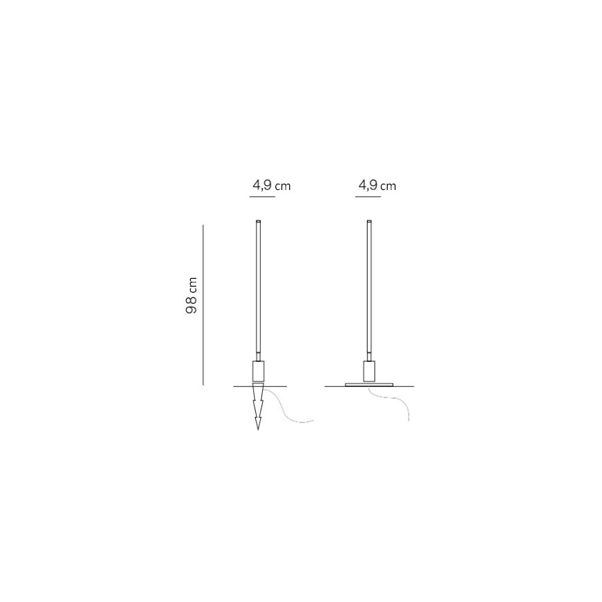 Azzardo AZ5338 - LED Venkovní lampa FREDO LED/12W/230V IP54 98 cm