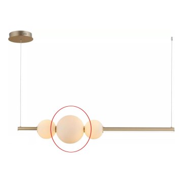 Azzardo - Náhradní sklo k lustru SANDRA bílá - velké pr. 22 cm