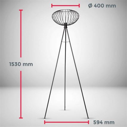 B.K. Licht 1470 - Stojací lampa RETRO 1xE27/40W/230V