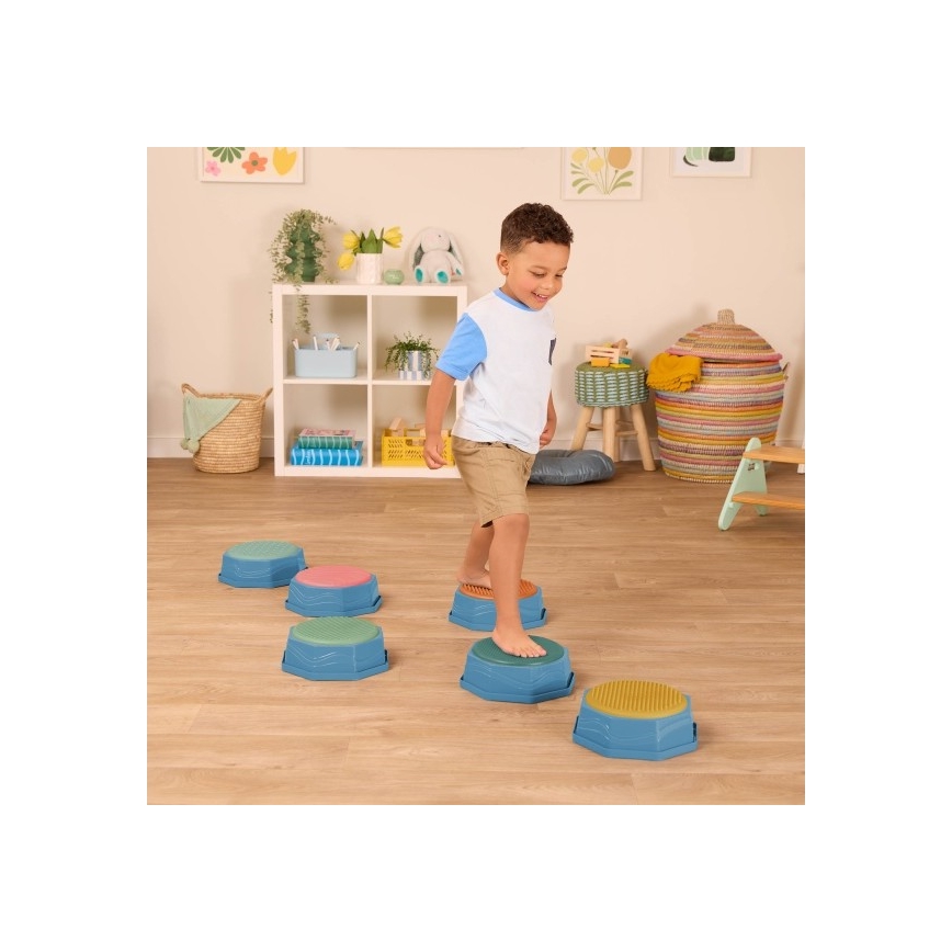 B-Toys - Dětské balanční stupínky BALANCE & HOP 6 ks