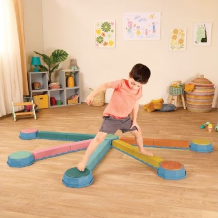B-Toys - Dětské balanční stupínky BALANCE & HOP 6 ks
