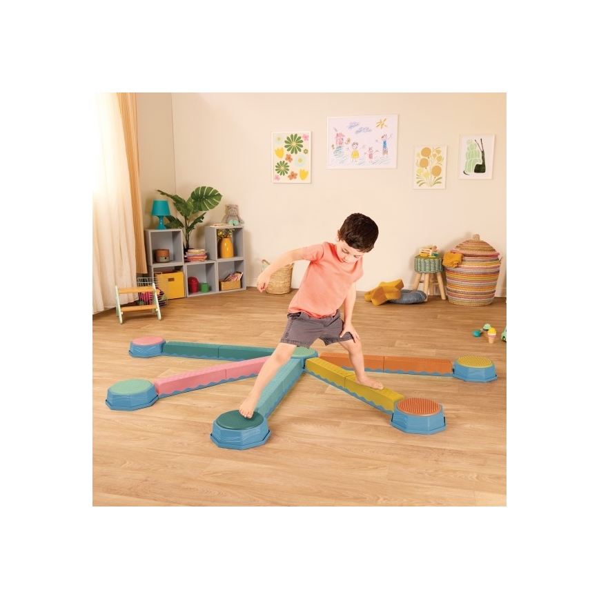 B-Toys - Dětské balanční stupínky BALANCE & HOP 6 ks