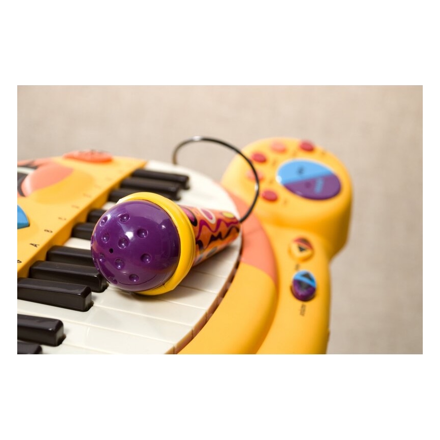 B-Toys - Dětské piáno s mikrofonem Kočka 4xAA