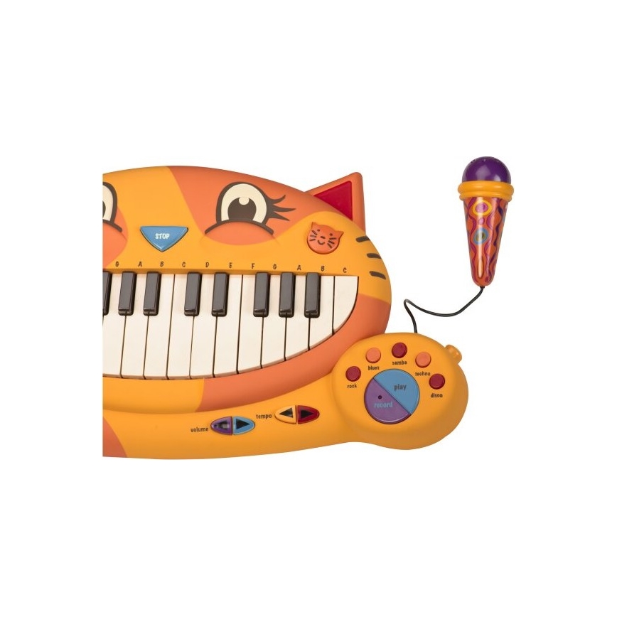 B-Toys - Dětské piáno s mikrofonem Kočka 4xAA
