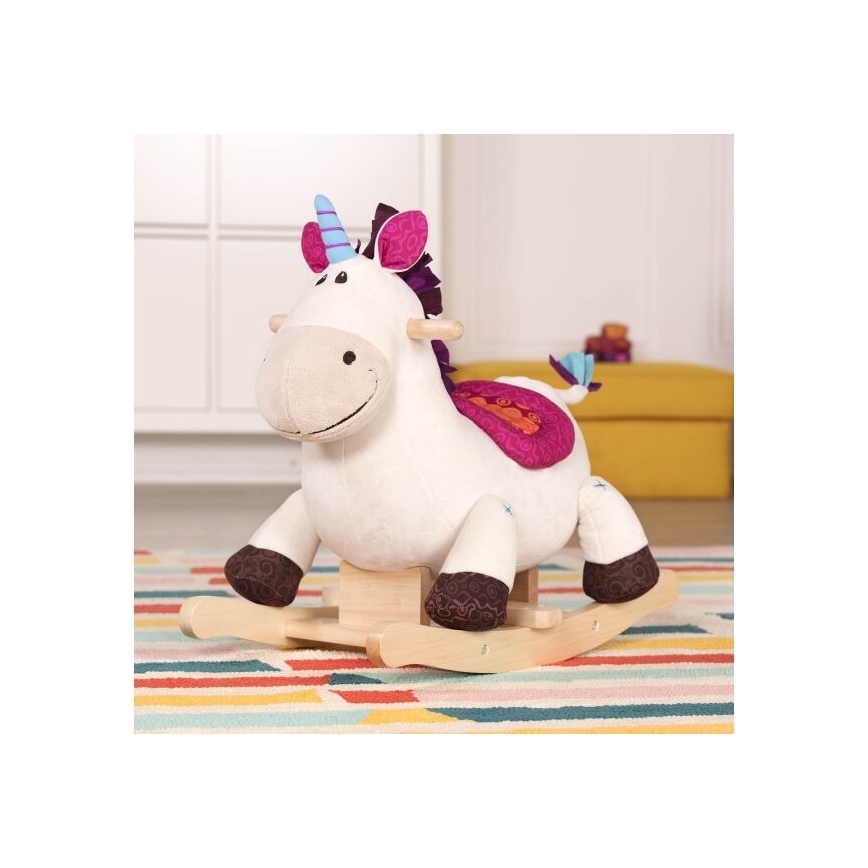 B-Toys - Houpací jednorožec DILLY DALLY topol
