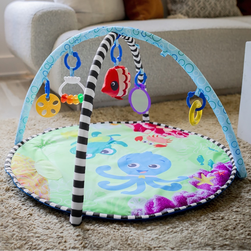 Baby Einstein - Dětská hrací deka s vodní podložkou 2v1 SEA FLOOR EXPLORERS
