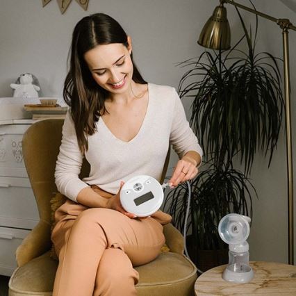 BabyOno - Odsávačka mateřského mléka elektronická Nurse Pro 4xAA/6V 1000 mAh