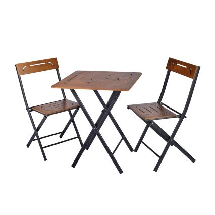 Balkónový set dřevo/kov