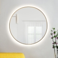 Baltica Design - LED Koupelnové nástěnné zrcadlo s podsvícením BRIGHT LED/15W/230V 3000K pr. 80 cm IP65 zlatá