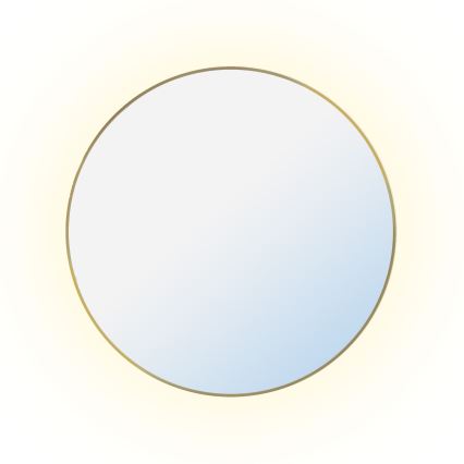 Baltica Design - LED Koupelnové nástěnné zrcadlo s podsvícením BRIGHT LED/15W/230V 3000K pr. 80 cm IP65 zlatá