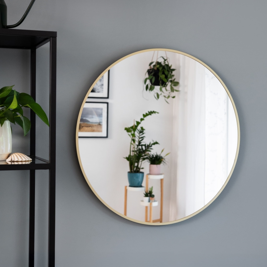 Baltica Design - LED Koupelnové nástěnné zrcadlo s podsvícením BRIGHT LED/15W/230V 4500K pr. 60 cm IP65 zlatá