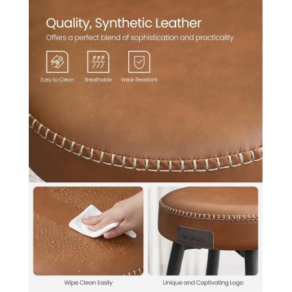 Barová židle LIOR 2 ks hnědá/černá