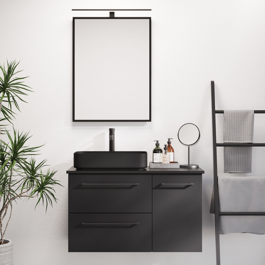 BATH DELUXE 01-060-05-02-00 - Koupelnové zrcadlo BORGSTED 60x80 cm černá