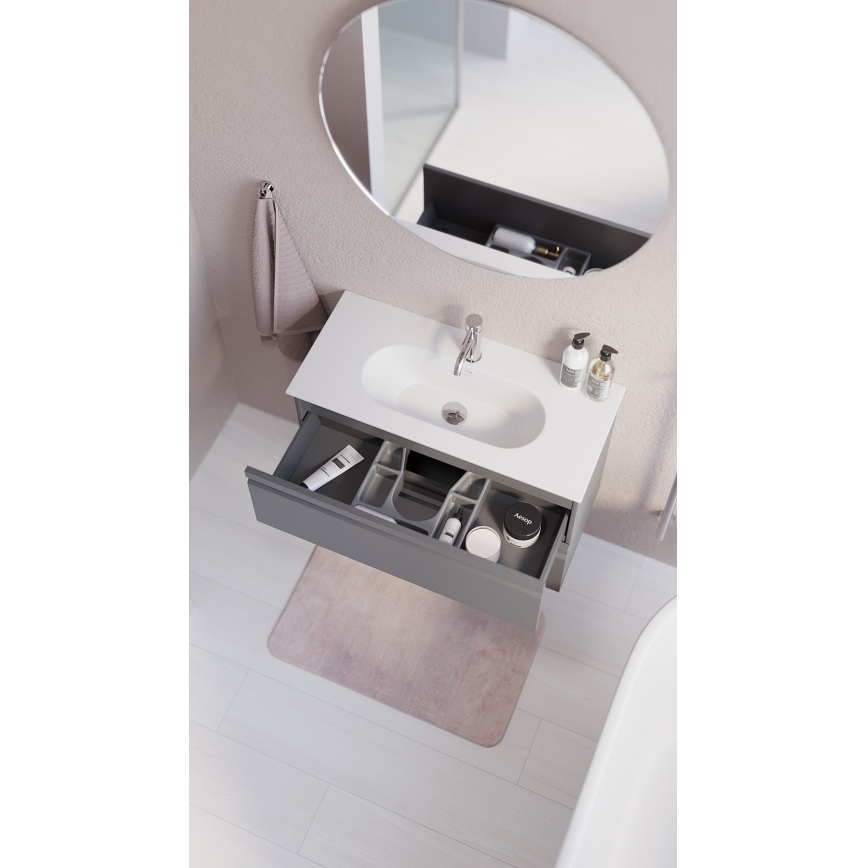 BATH DELUXE 01-080-00-58-00 - Koupelnové zrcadlo NORDBORG pr. 80 cm