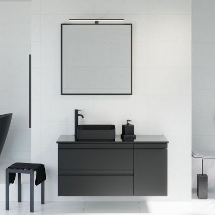 BATH DELUXE 01-080-05-02-00 - Koupelnové zrcadlo BORGSTED 80x80 cm černá