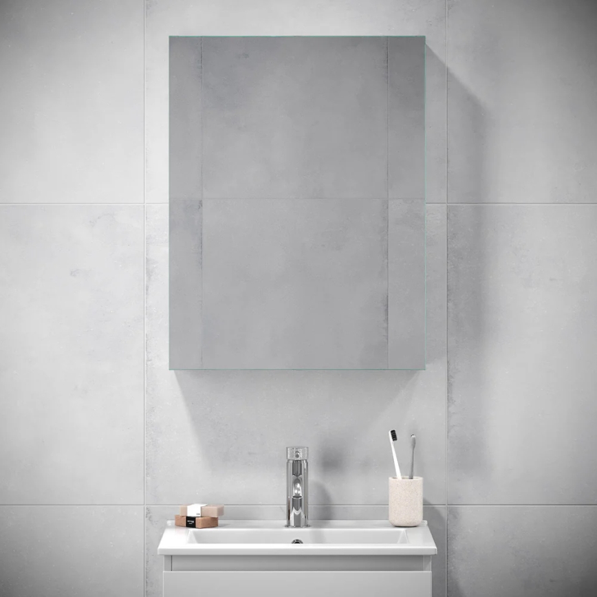 BATH DELUXE 02-050-63-01-01 - Zrcadlová koupelnová skříňka KENWOOD 65x50 cm matná bílá
