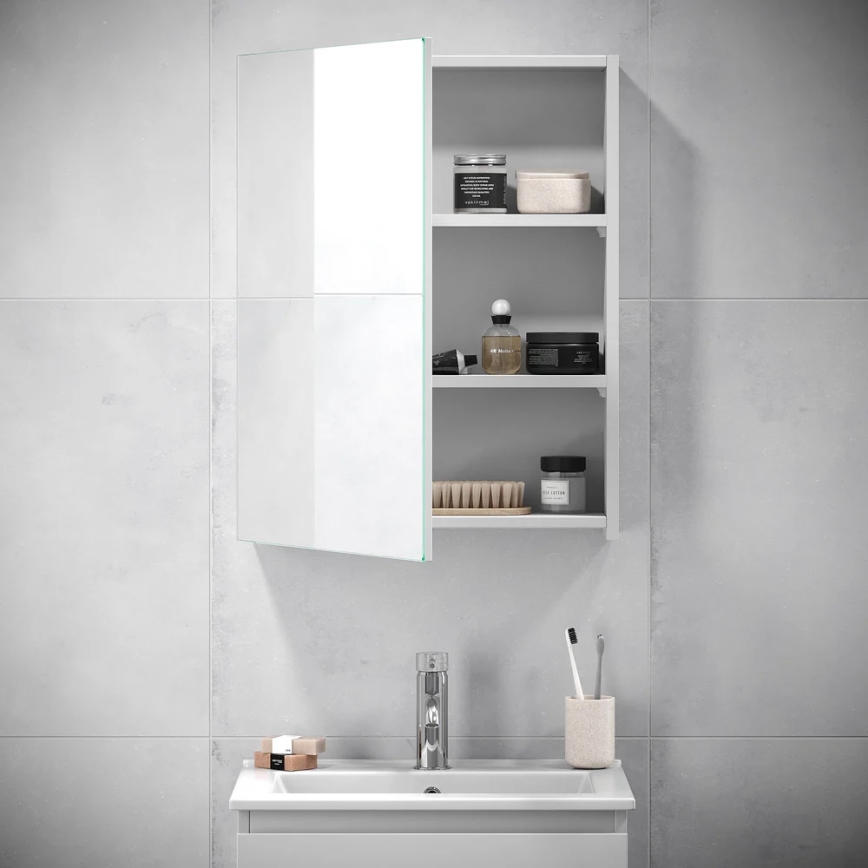 BATH DELUXE 02-050-63-01-01 - Zrcadlová koupelnová skříňka KENWOOD 65x50 cm matná bílá