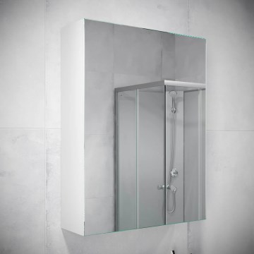 BATH DELUXE 02-050-63-01-01 - Zrcadlová koupelnová skříňka KENWOOD 65x50 cm matná bílá