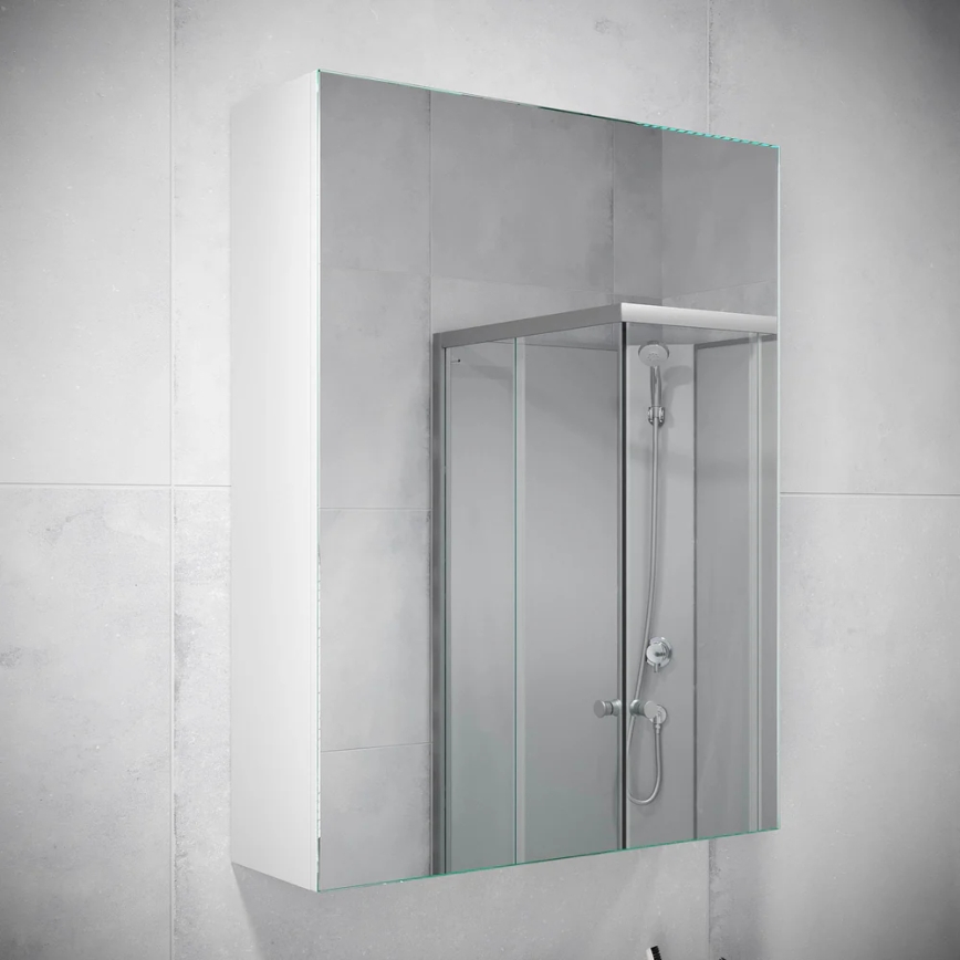 BATH DELUXE 02-050-63-01-01 - Zrcadlová koupelnová skříňka KENWOOD 65x50 cm matná bílá