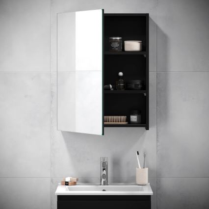 BATH DELUXE 02-050-63-02-01 - Zrcadlová koupelnová skříňka KENWOOD 65x50 cm matná černá