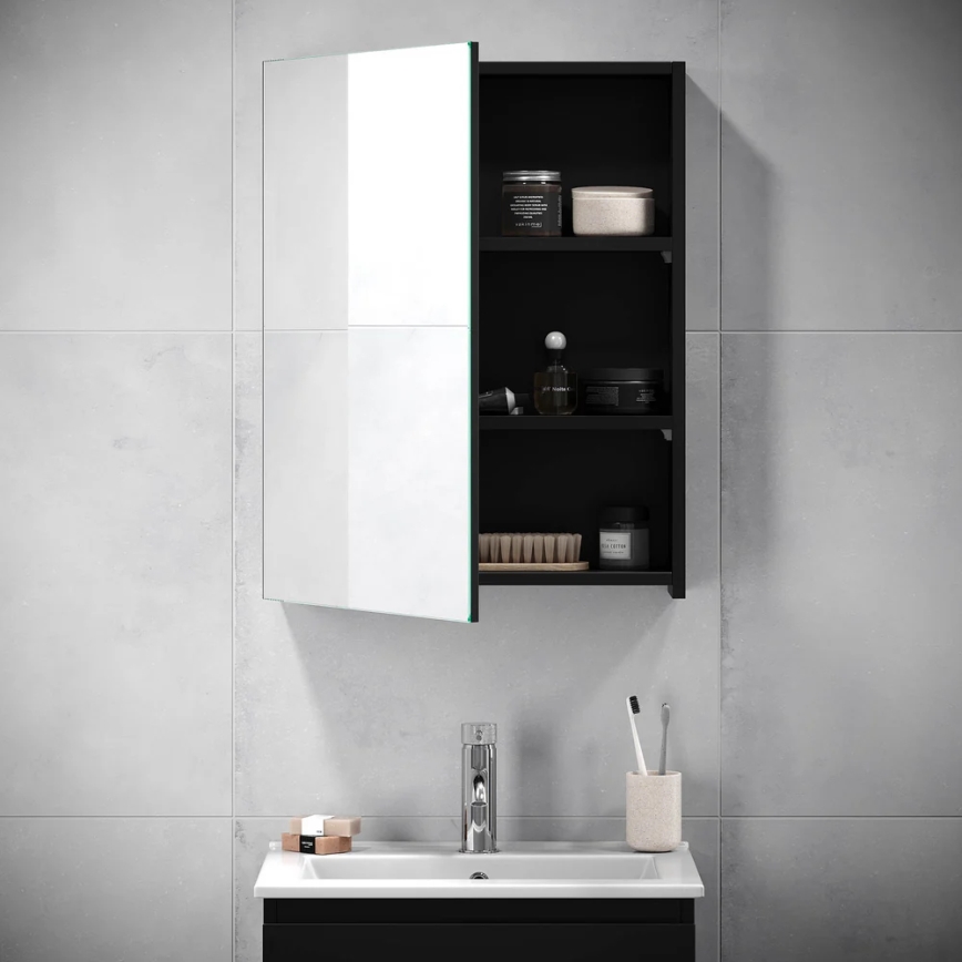 BATH DELUXE 02-050-63-02-01 - Zrcadlová koupelnová skříňka KENWOOD 65x50 cm matná černá