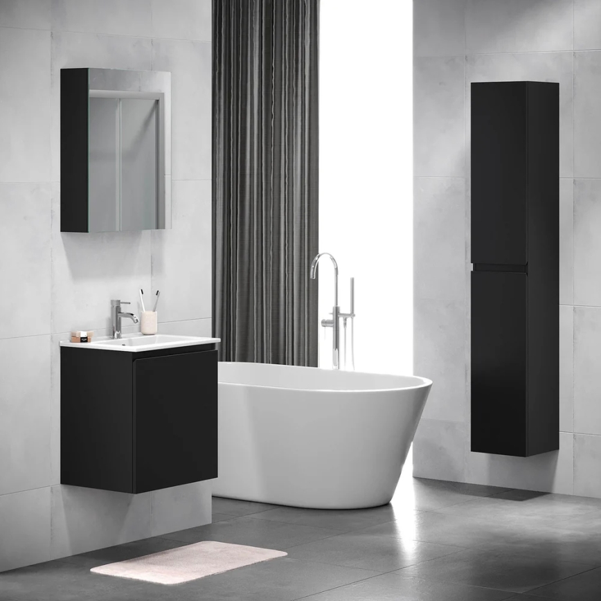 BATH DELUXE 02-050-63-02-01 - Zrcadlová koupelnová skříňka KENWOOD 65x50 cm matná černá