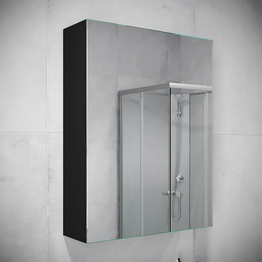 BATH DELUXE 02-050-63-02-01 - Zrcadlová koupelnová skříňka KENWOOD 65x50 cm matná černá