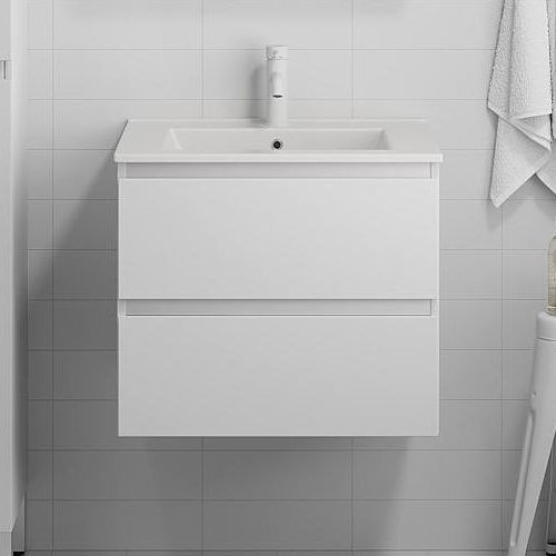BATH DELUXE 03-060-63-01-01 - Koupelnová skříňka s umyvadlem KENWOOD 61 cm matná bílá