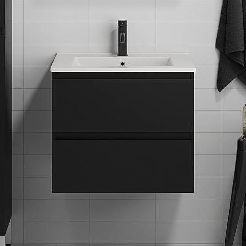 BATH DELUXE 03-060-63-02-01 - Koupelnová skříňka s umyvadlem KENWOOD 61 cm matná černá